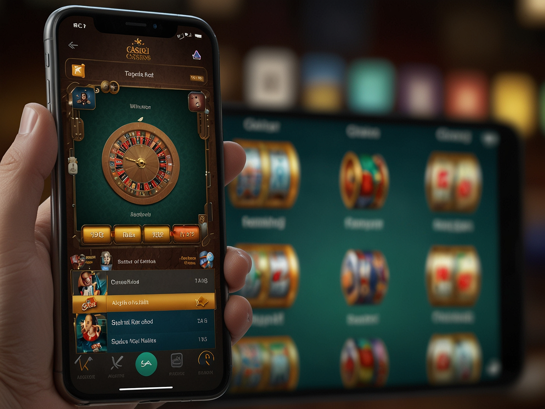 Aplikacja mobilna Total Casino na smartfonie